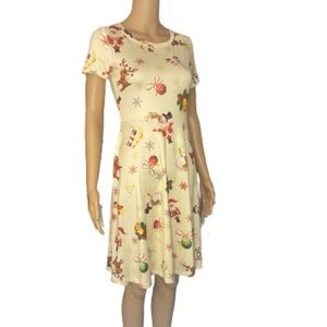 Pale yellow Christmas dress